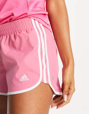 adidas - Running - Short met 3-Stripes in roze | ASOS