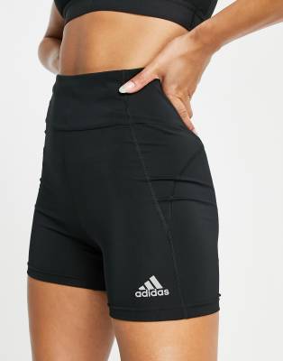 Adidas Originals Adidas Running Short Tights With Logo In Black | ModeSens