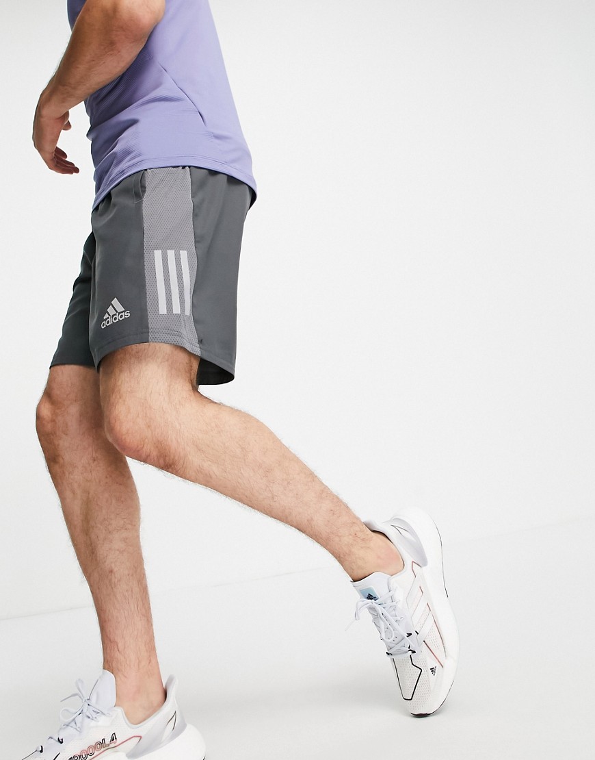 Adidas Running shorts with BOS logo in grey