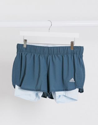 adidas blue running shorts