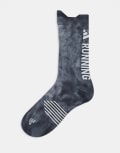 [adidas performance] adidas Running socks in black graphic M orbit grey/grey three