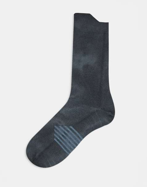 adidas Running socks with back print in grey tie dye - view 1