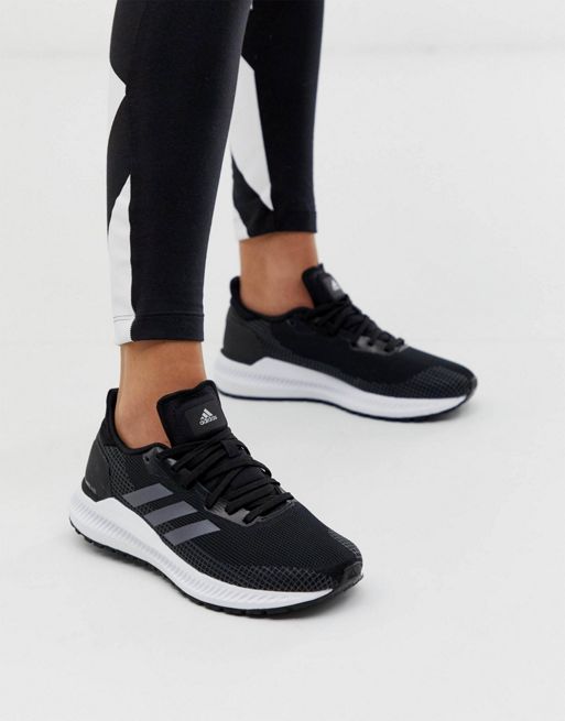 adidas Running solar blaze trainers in black | ASOS