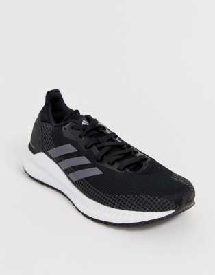 adidas running solar blaze trainers in black