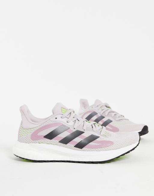 adidas Running – Solar Glide 4 – Liliowo-szare buty sportowe do biegania 