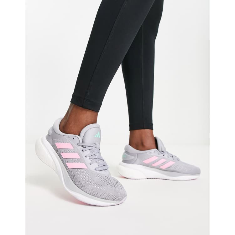 Pink and store grey addidas