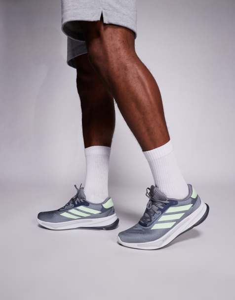 adidas Running Supernova Ease trainers in grey and green - view 1
