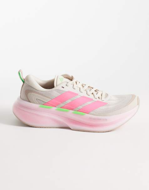 adidas Running – Supernova Glide – Beige och rosa träningsskor - view 1