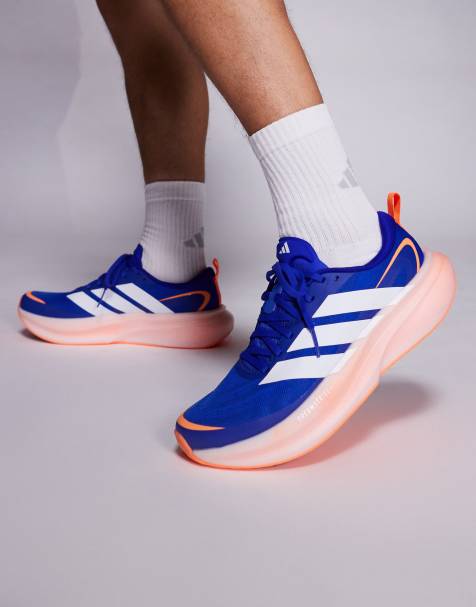 adidas - Running Supernova Glide - Sneakers blu e arancioni - view 1