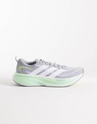 adidas Running Supernova Glide trainers in grey and green