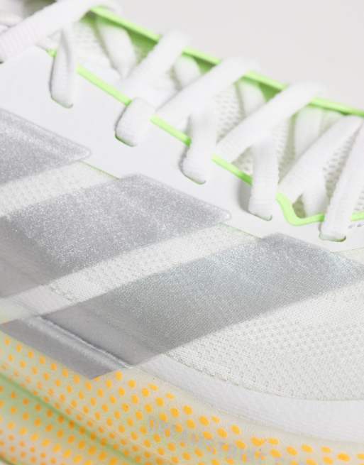 adidas Running Supernova Glide trainers in white and yellow, 5 of 5