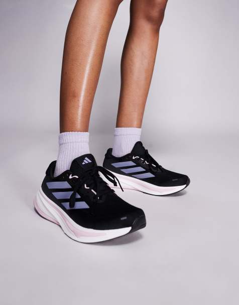 adidas Running Supernova Rise 2 trainers in black and purple - view 1