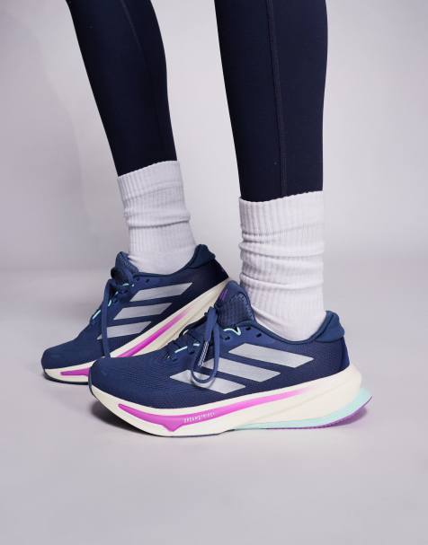 adidas Running Supernova Rise 2 trainers in navy and purple - view 1