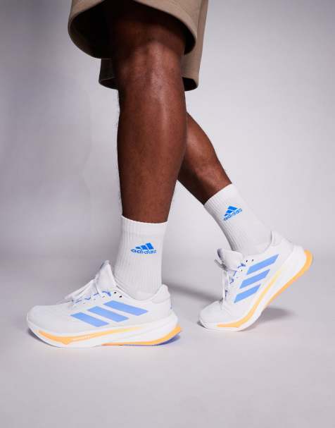 adidas Running Supernova Rise 2 trainers in white, blue and orange - view 1