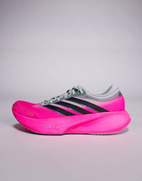 adidas Running Supernova Rise 3 trainers in grey and pink - view 2