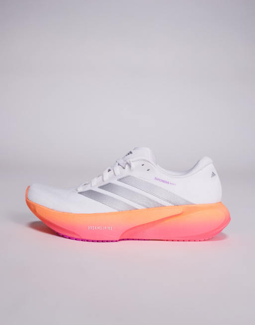 adidas Running Supernova Rise 3 trainers in silver and orange pink fade, 2 of 5