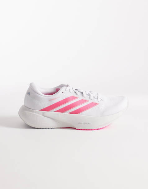 adidas Running Supernova Rise 3 trainers in white and pink - view 1