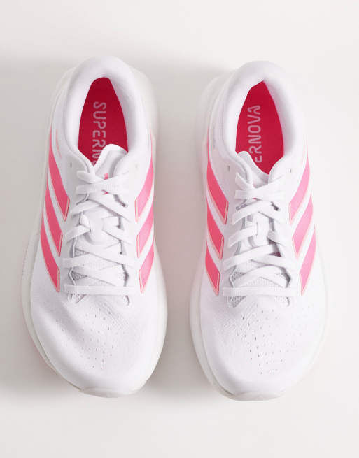 adidas Running Supernova Rise 3 trainers in white and pink, 3 of 5