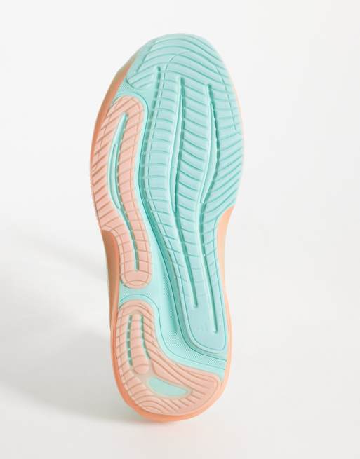 adidas Running Supernova Rise 3 trainers in white with blue orange fade, 3 of 5