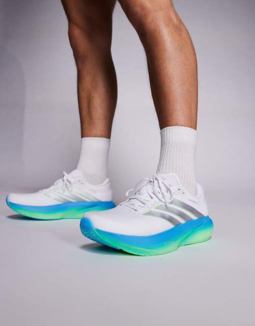 adidas – Running Supernova Rise 3 – Vita, blå och gröna löparskor, 5 av 5