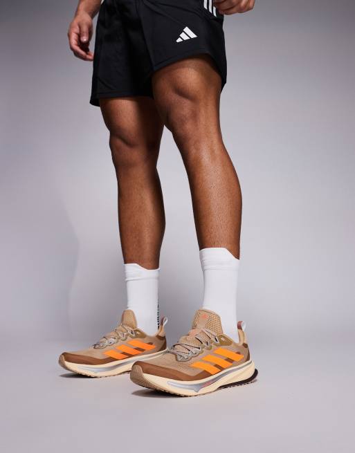 adidas Running Supernova Rise trainers in brown and orange, 4 of 5