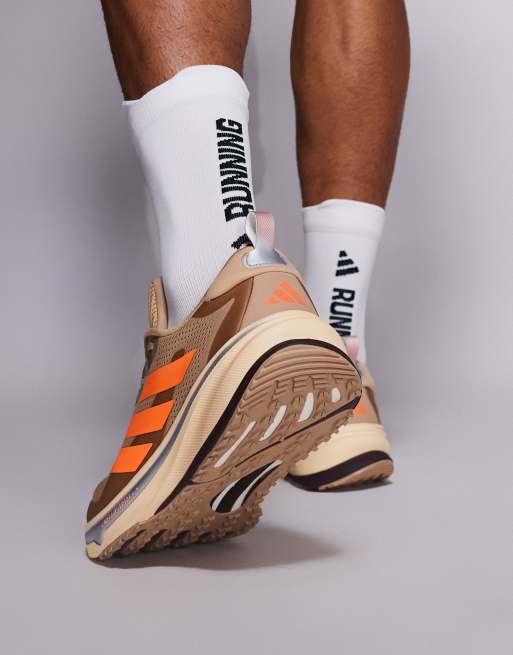 adidas Running Supernova Rise trainers in brown and orange, 5 of 5
