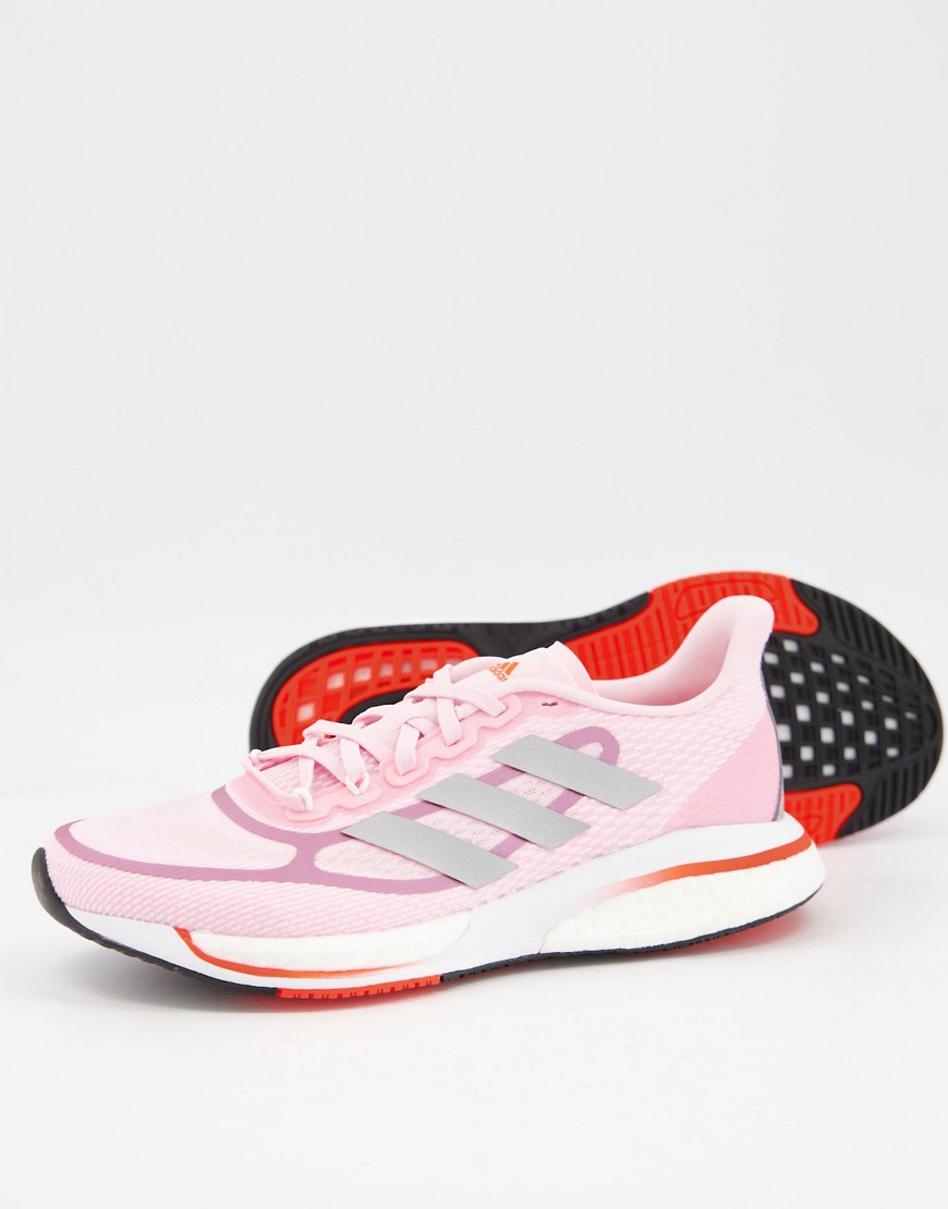 Adidas – Running – Supernova+ – Rosa träningsskor-Vita
