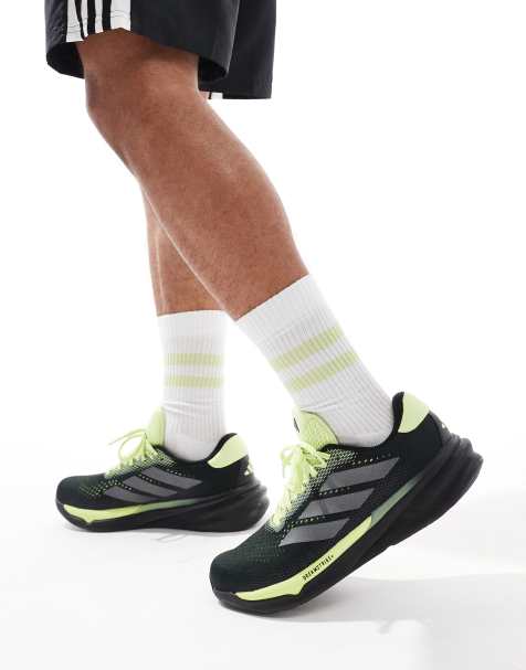 adidas Running Supernova Stride 2 in black and lime - view 1