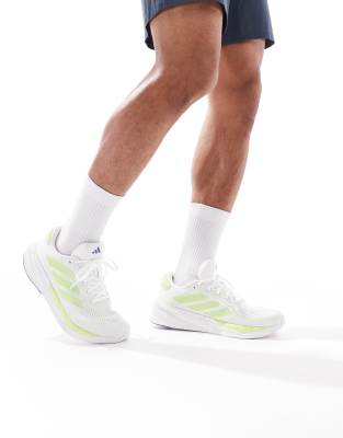 Size 12.5 adidas performance adidas Running Supernova Stride 2 in white and lime trainers