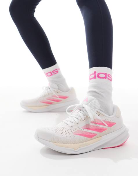 adidas Running Supernova Stride 2 in white peach and pink - view 1