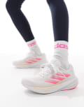 [adidas performance] adidas Running Supernova Stride 2 trainers in white peach and pink 39 1/3 WHITE