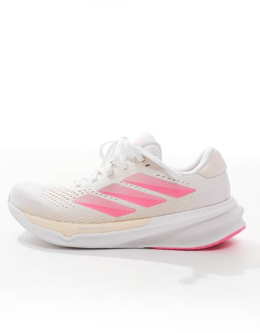 adidas – Running Supernova Stride 2 – Vita, persikofärgade och rosa löparskor, 2 av 5