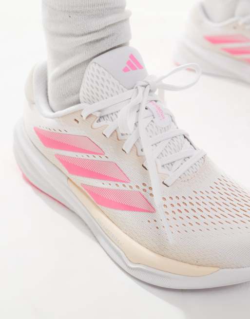 adidas – Running Supernova Stride 2 – Vita, persikofärgade och rosa löparskor, 4 av 5
