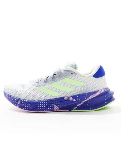 adidas Running – Supernova Stride – Sneaker in Weiß, Blau und Neongrün, 4 von 5