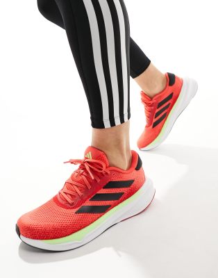 adidas performance adidas Running Supernova Stride trainers in red and black