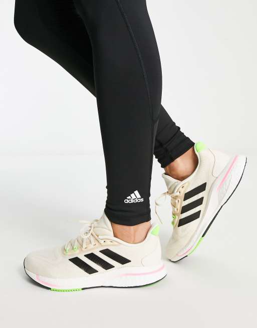 adidas Running Supernova trainers in white, 2 of 4