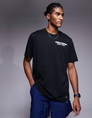 adidas Running - T-shirt avec motif Taco - Noir - view 1