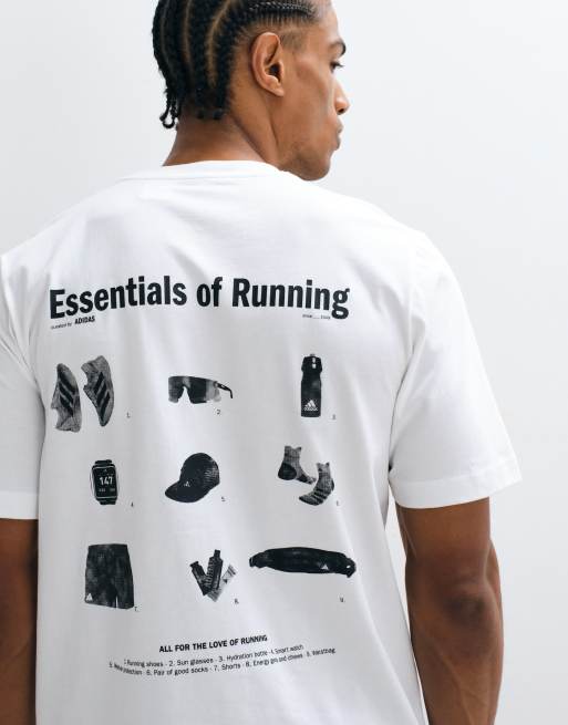 adidas Running – T-Shirt in Weiß mit Rückenprint, 2 von 5