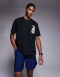 [adidas performance] adidas Running t-shirt with One More Mile graphic in black XS black