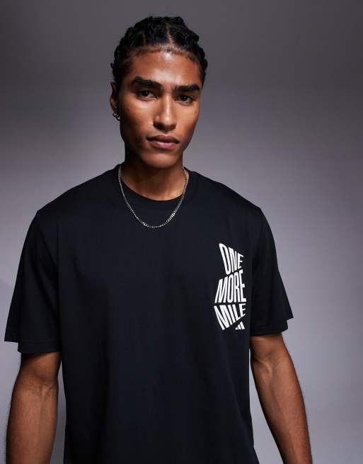 adidas Running t-shirt with One More Mile graphic in black, 4 of 4