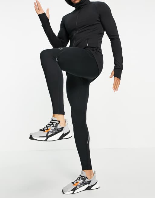 werk tiener Broers en zussen Adidas Running tights in black | ASOS