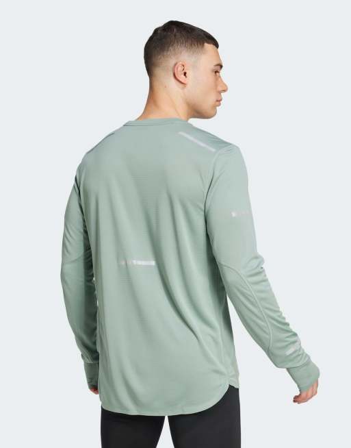 adidas Running – Ultimate – Grön t-shirt med långa ärmar och reflex, 2 av 4