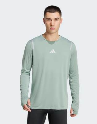 adidas Running - Ultimate - T-shirt réfléchissant à manches longues - Vert