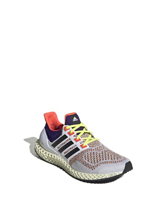 adidas Running Ultra 4D trainers white black and orange