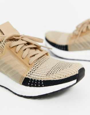 adidas training ultraboost 19 trainers in beige