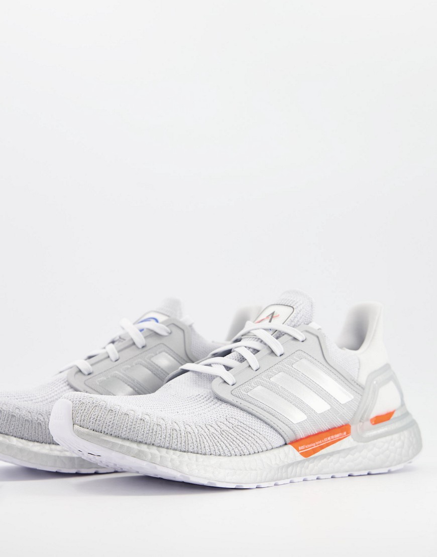 Adidas Running Ultraboost 20 DNA trainers in silver