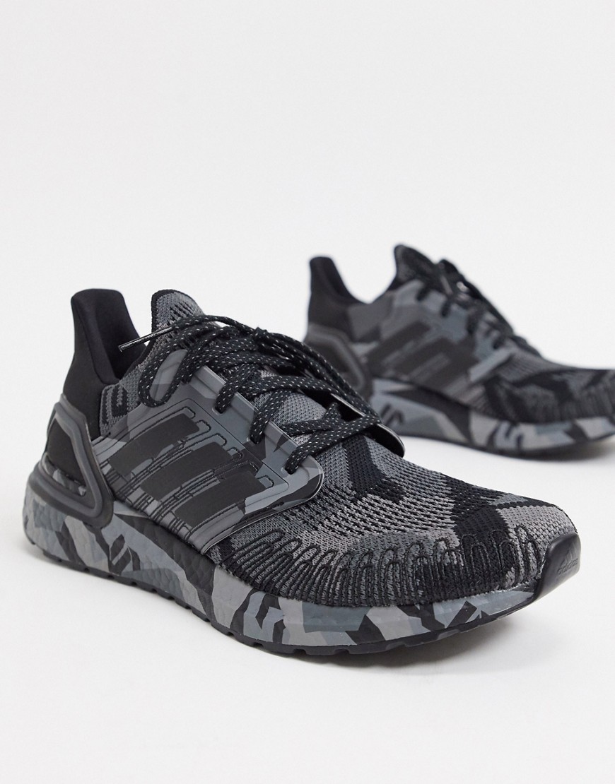 Adidas Running Ultraboost 20 trainers in black camo