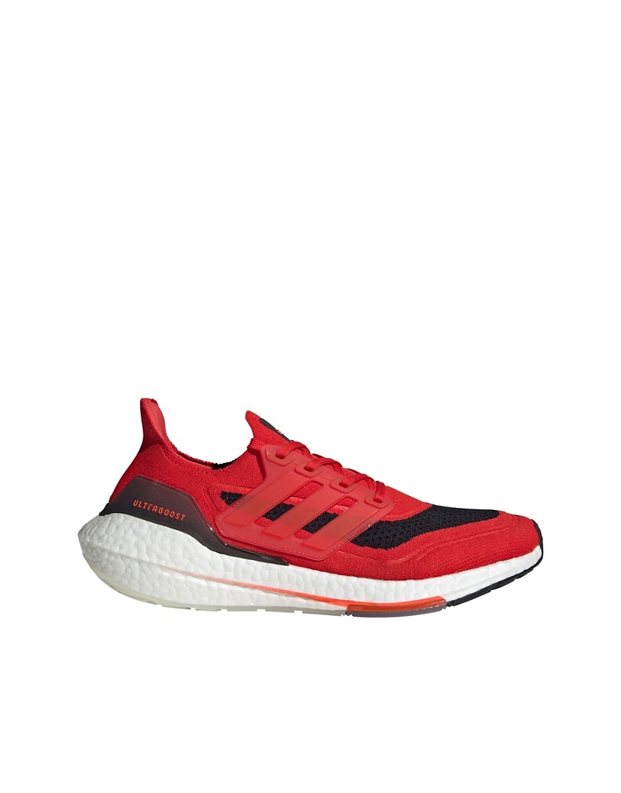 adidas Running Ultraboost 21 sneakers in black-Red