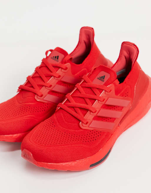 adidas Running Ultraboost 21 sneakers in red | ASOS