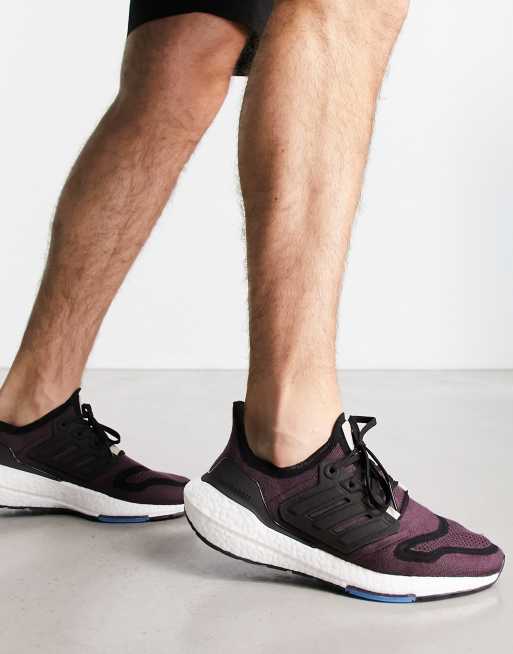 adidas Running 22 sneakers in black and burgundy |